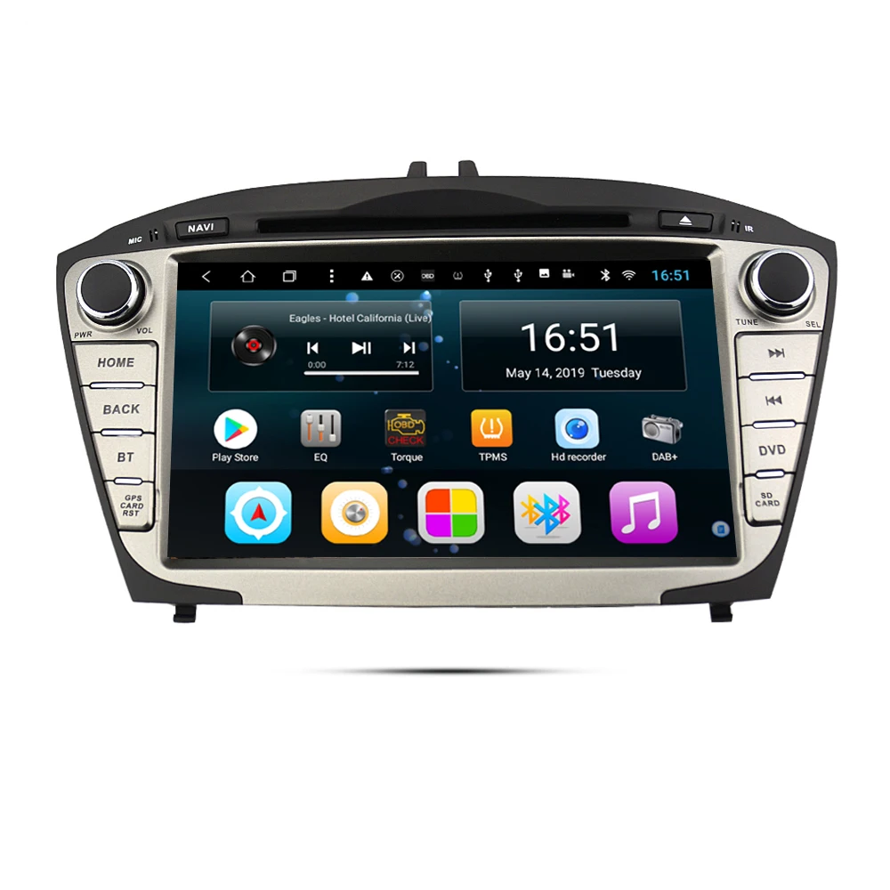 Автомобильное радио GPS фронтальная камера Бесплатная карта USB vidio HD1080 для Hyundai Tucson