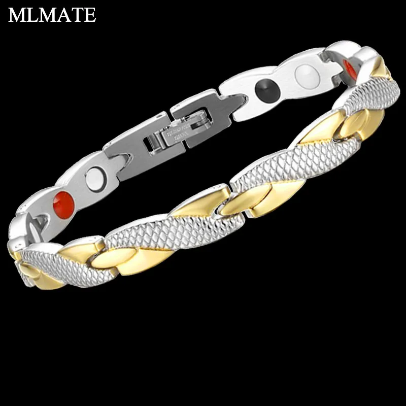 

Elegant Womens Mens Titanium Stainless Steel Magnetic Therapy Infinity Bracelet Pain Relief for Arthritis and Carpal Tunnel