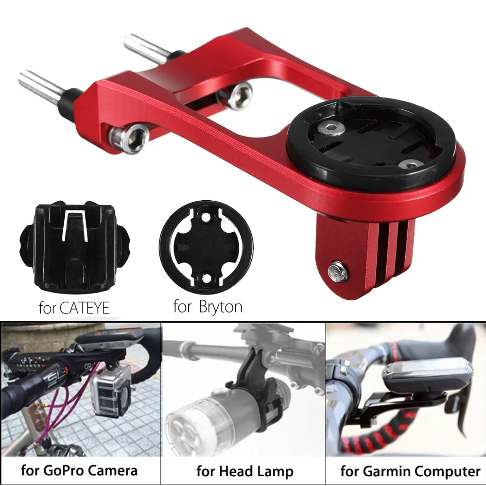 Bike Bicycle Computer Stem Extension Mount Holder with Bracket Adapter