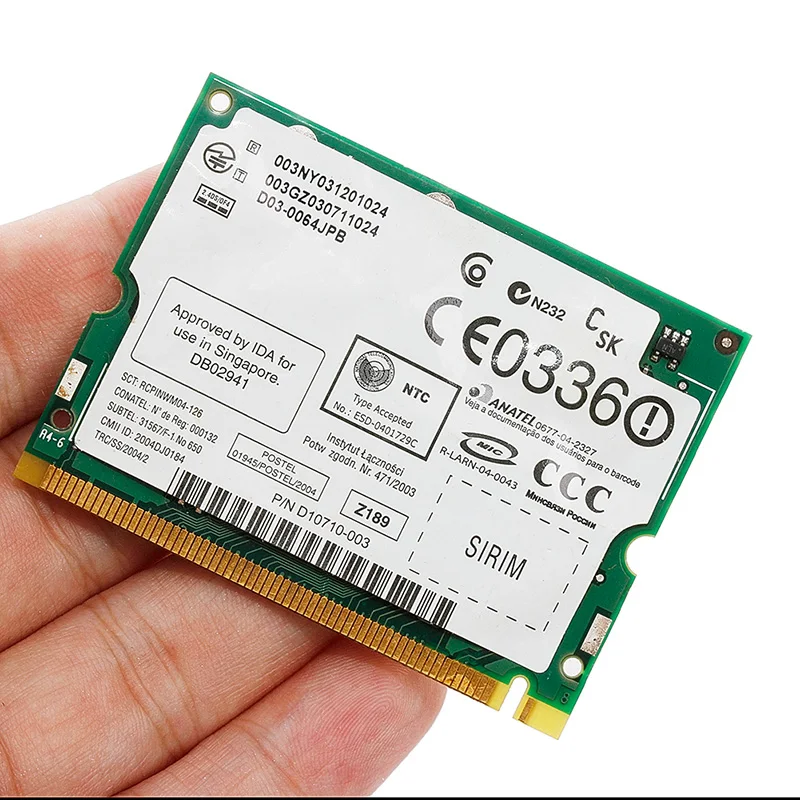 Беспроводная мини PCI wifi сетевая карта 2200BG 802.11B/G 54 Мбит/с Высокая скорость для ноутбука Toshiba Dell