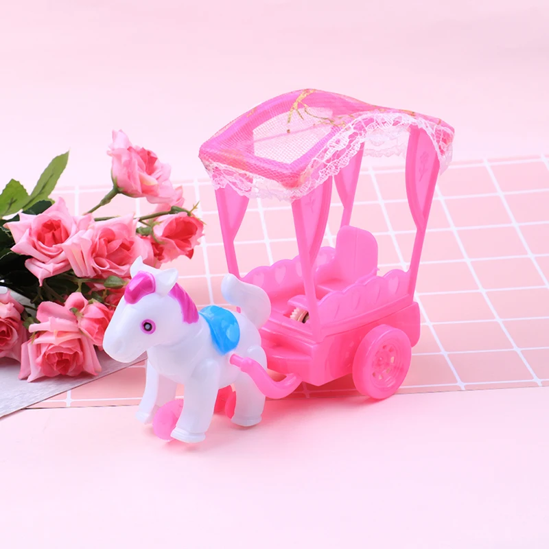 Car Toy Plastic Car Toy For Barbie Doll Dollhouse Miniature Furniture Plastic Stroller Bike Car Accessories