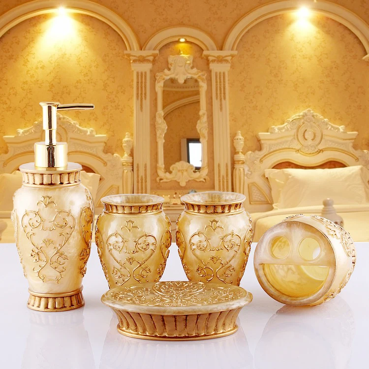 US $112.33 dinner wash suite bathroom suite bathroom supplies European style bathroom accessories five sets of non ceramics