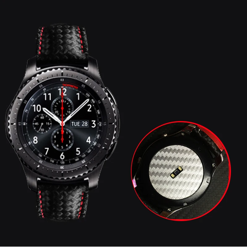 2-set-Tempered-Glass-with-Carbon-Fiber-Back-Screen-Protective-Film-Cover-For-Samsung-Gear-S3