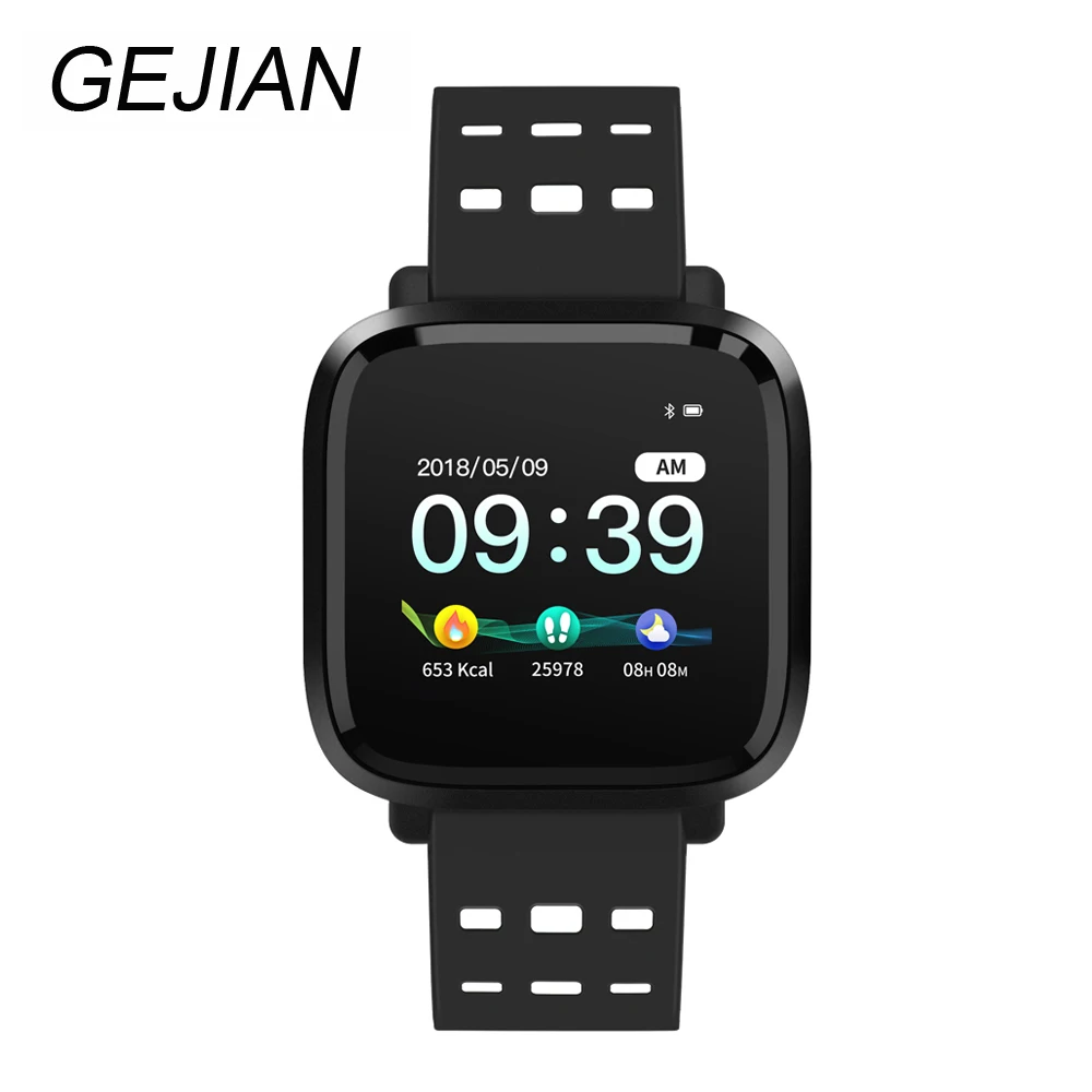 

GEJIAN Y8 Smart Watch Men IP67 Waterproof Fitness Wristband Activity Tracker Metal Case Heart Rate For Android IOS Smartwatch