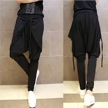 Мужская одежда GD стилист волос Модные шаровары личности повседневные брюки Висячие промежности брюки плюс размер костюмы 27-44