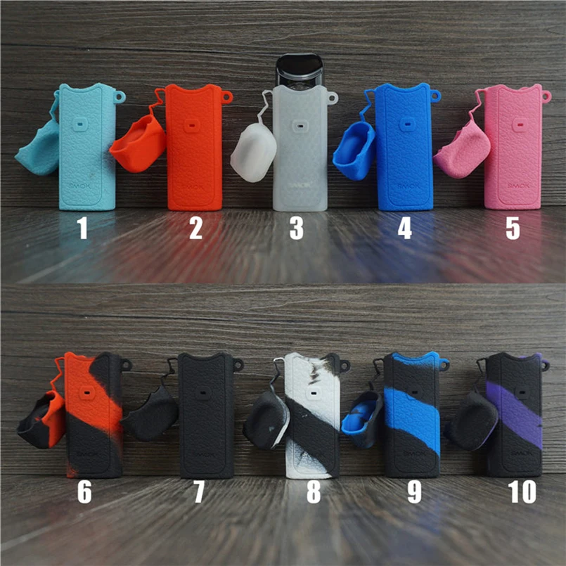 

10pcs Texture Smok nord Silicone Case Skin is Protective Silicon Sleeve Cover Wrap Decal durable rubber