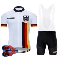 2020 Pro equipo Alemania Ciclismo 9D Conjunto Jersey bicicleta Ropa de Ciclismo de verano hombre rápido seco bicicleta Ropa corta Maillot Culotte(China)