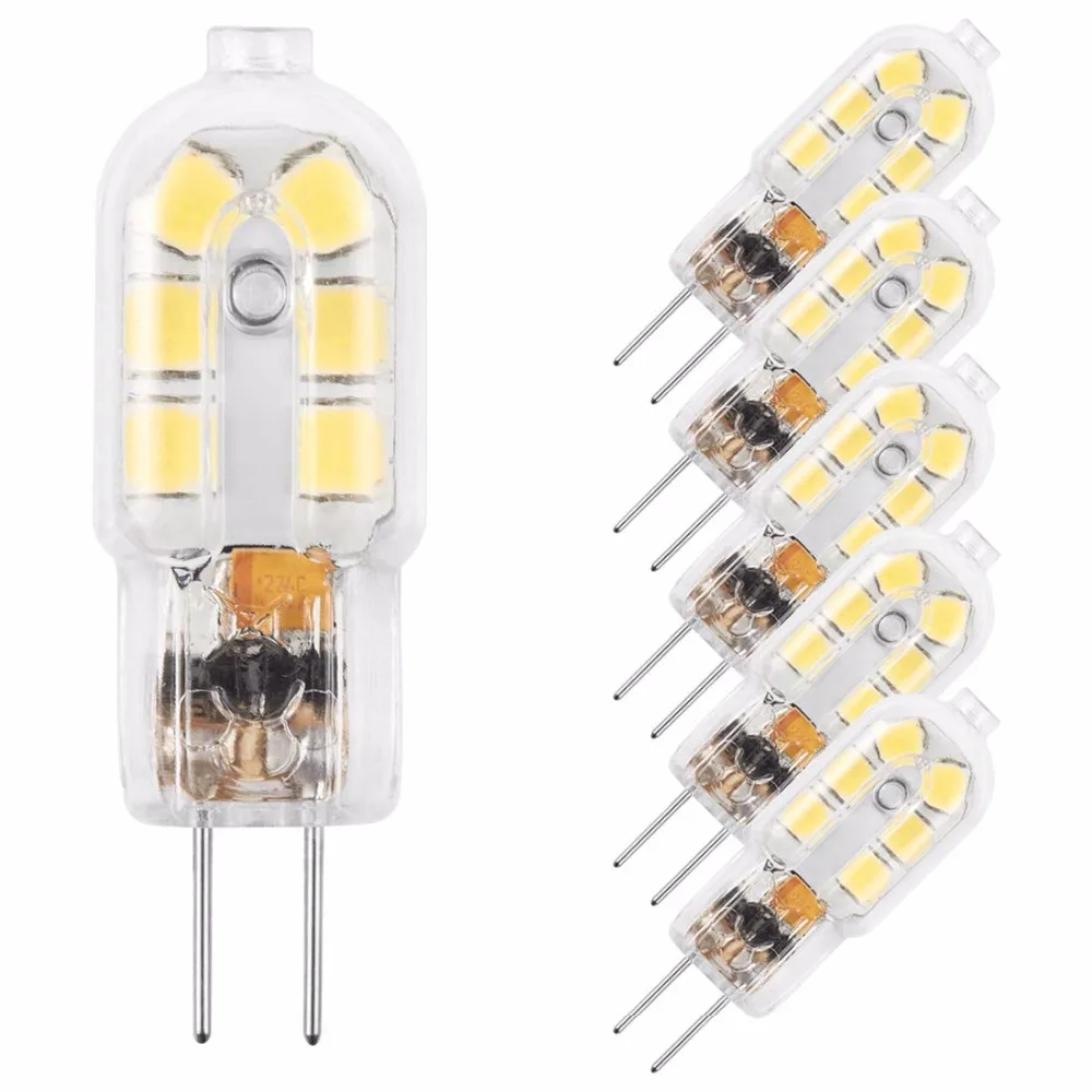 G4 светодиодные лампы 12V JC Bi Pin 20W галогенные замены теплый белый 3000 K 5-Pack ST135 | Лампы