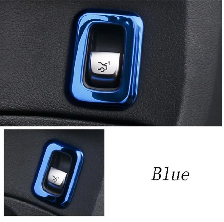 Car styling Rear Trunk Switch Control Button Decoration Frame stainless