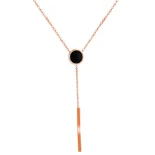 Never Fade Classic Elegant And Charming long chain pendant Necklace For Women Titanium Steel Gold Color Woman Necklace Pendant trendy never fade titanium steel snake chain choker necklace for women