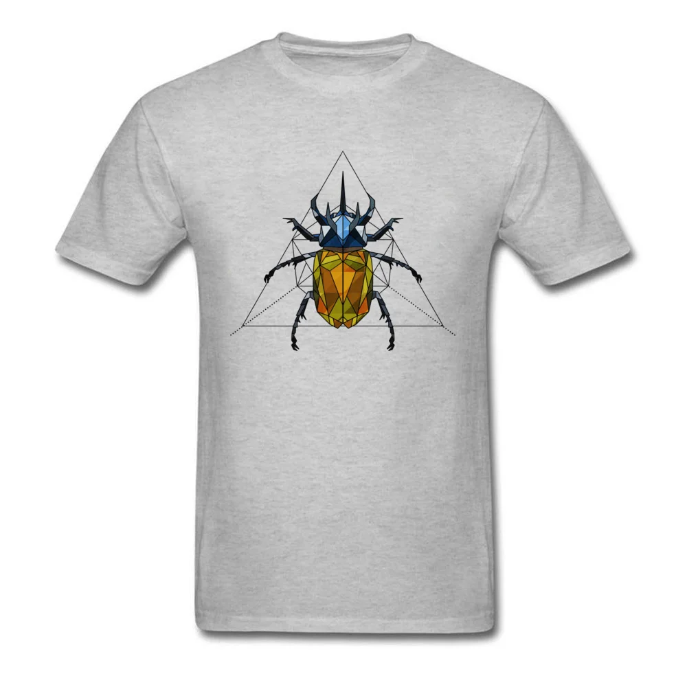 Geo Beetle Mens T Shirt 2017 Discount Normal Tops & Tees 100% Cotton Round Collar Short Sleeve Custom Sweatshirts Lovers Day Geo Beetle grey