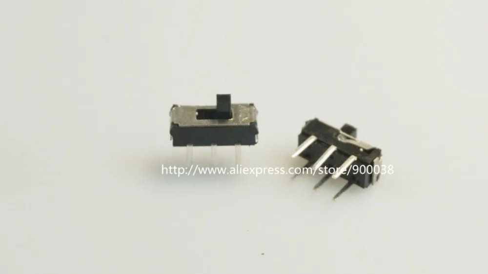 

10 pcs Miniature Slide Switch 6 Pin 2P2T DPDT ON-ON Vertical Through Hole DIP Solder PCB 2.00mm Knob Height