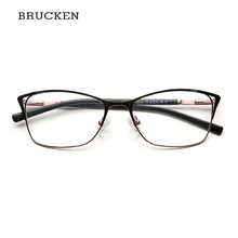 Металлическая оправа для очков женские кошачих глаз очки прозрачные винтажные оправы близорукие женские очки по рецепту оптические оправы# TWM7554C3