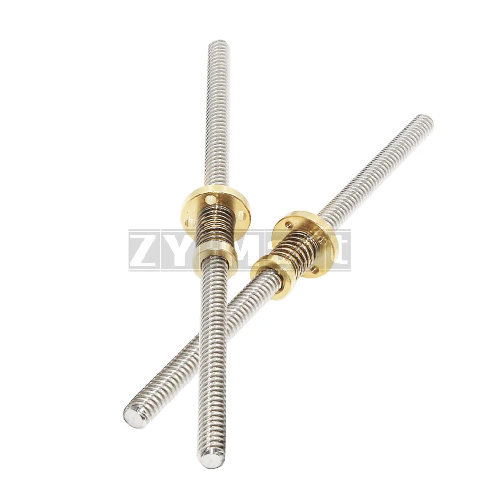 1 مجموعة 3D طابعة أجزاء 8 مللي متر TR8-8 مللي متر 4 مللي متر 2 مللي متر الرصاص المسمار شبه منحرف ذروة w /مكافحة رد فعل عنيف مكافحة رد فعل عنيف الجوز ال...