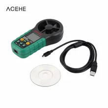 MS6252B Цифровой Анемометр Объем Воздуха Окружающей Среды Температуры И Влажности USB 2017 Лучшие Продажи