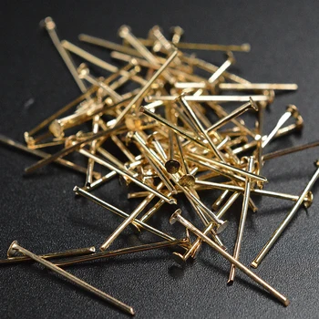 

FLTMRH 50pcs 20x0.7mm flat Head Pins eye pin jewelry making stud Needles tassel earrings filigree crimps choker necklace Clasp