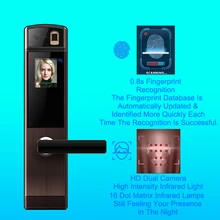 OUTLET Biometric Digital Door Lock Fingerprint Safe For Home Anti-theft Face Electronic Door Lock With Key Smart Lock Door Home OUTLET Biometric Digital Door Lock Fingerprint Safe For Home Anti-theft Face Electronic Door Lock With Key Smart Lock Door Home
