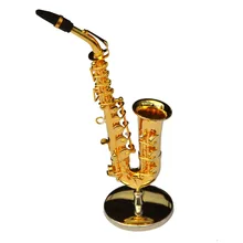 MoonEmbassy Alto Saxophone Miniature Display Sax Model Realistic Music Lover Birthday Gift with Box Musical Instrument