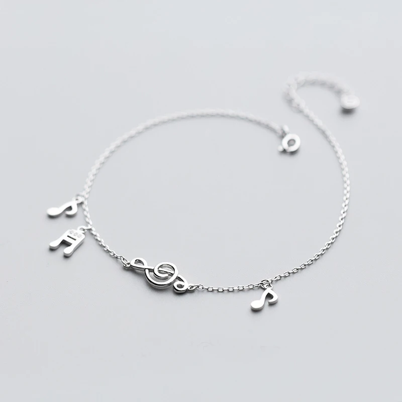 Real 925 Sterling Silver Beach music Anklets Foot Chain Foot Anklet Bracelet For Fashion Women Jewelry Real 925 Sterling Silver Beach music Anklets Foot Chain Foot Anklet Bracelet For Fashion Women Jewelry