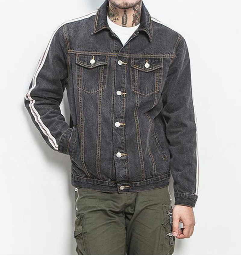 Denim Jacket Men 5Xl Hip Hop     (6)