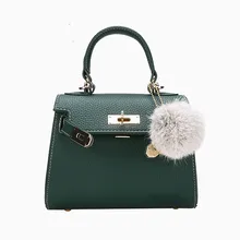 

HIVICKY 2018 Small Leather Handbags Luxury Mini Bags for Women Designer Crossbody Bag with Fur Ball Bolsos Mujer De Marca Famosa