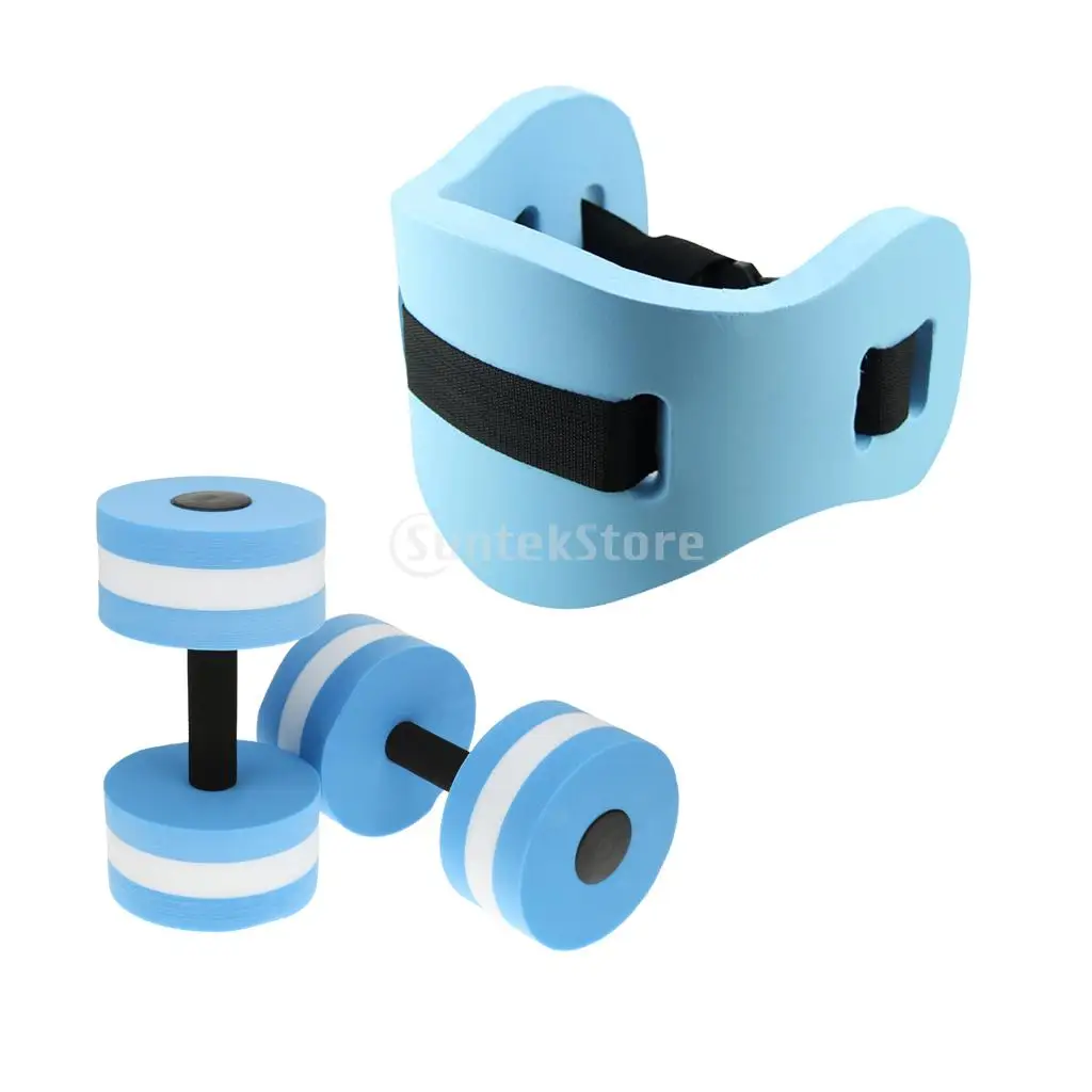 

Water Aerobics Kits Back Floating Foam Swimming Belt / Aquatic Dumbbells Aqua Jogging Pool Fitness Swim Training Equipment