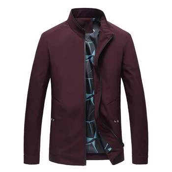 

Pure Color Men Long Sleeve Jacket Navy Blue ,Wine Red ,Black ,Fashion Casual Middle-aged Men Coats Spring New Mens Jackets