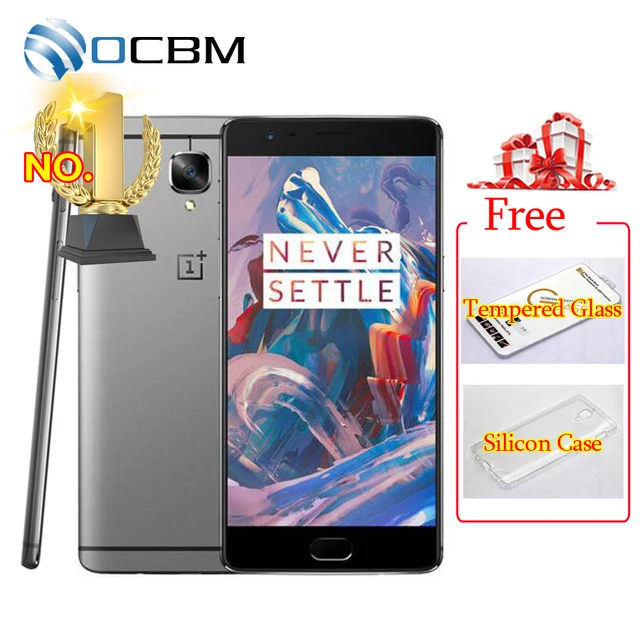 Оригинал Oneplus 3 A3000 Oneplus 3 T A3010 6 ГБ RAM 64 ГБ ROM Snapdragon 820 821 Quad Core 5.5 "Android6.0 Мобильного Телефона Отпечатков Пальцев