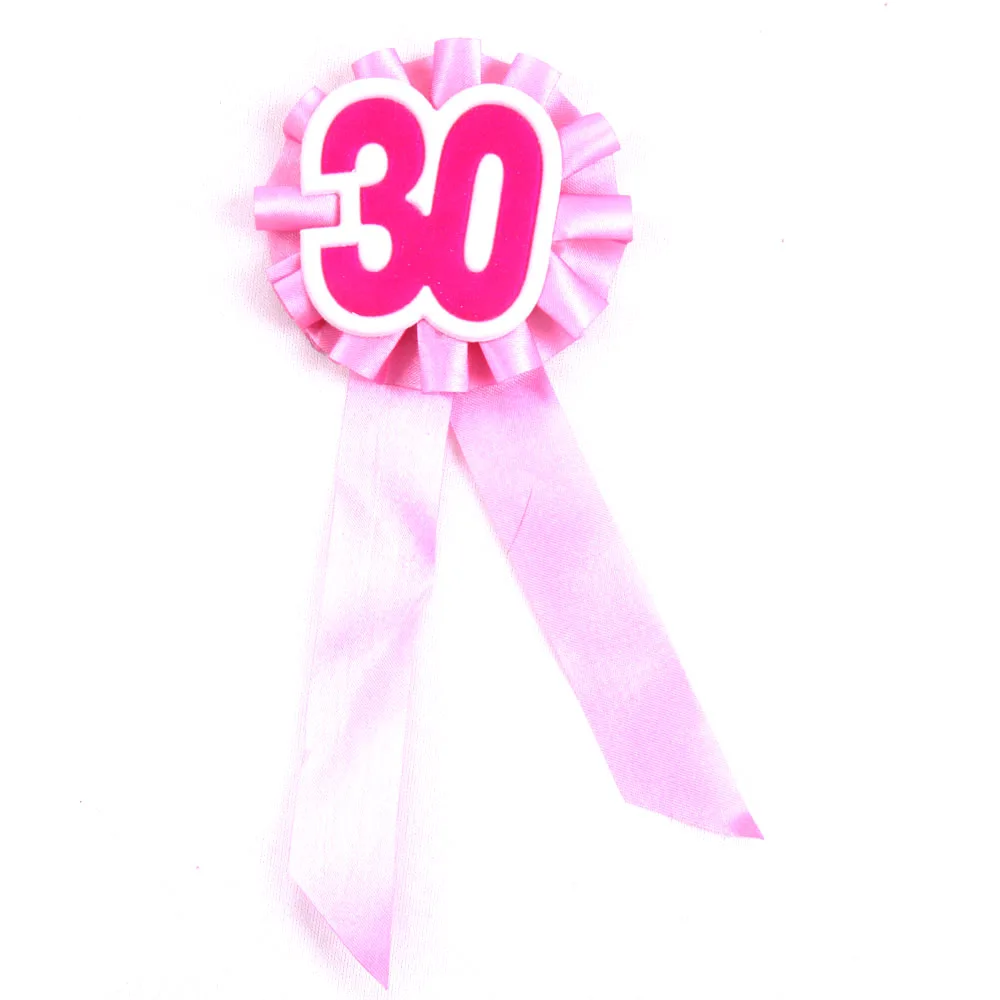 

Event party supplies woman 30 adult ceremony badge happy birthday brooch 50% off for 3pcs 21 30 40 50 souvenir badge birthday