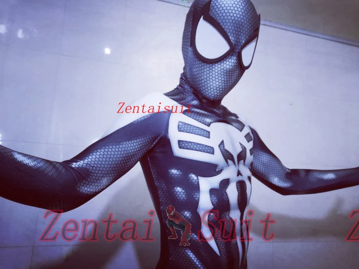 Окончательный черный костюм Человека паука 2099 для косплея с 3D принтом Майлз