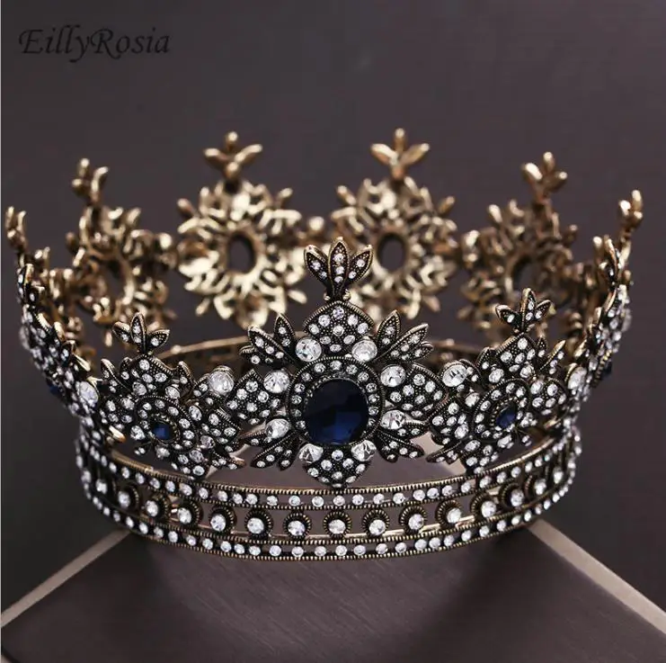 Королевская корона свадьба полный круг Мисс Вселенная театрализованные диадемы и короны невесты диадема ювелирные изделия для волос барокко Свадебный Лидер продаж