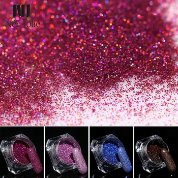 

1 Box sparkly Laser Powder Nail Art Glitter Shining Gradient Sugar Glitter Powder Dust for Nail Decoration