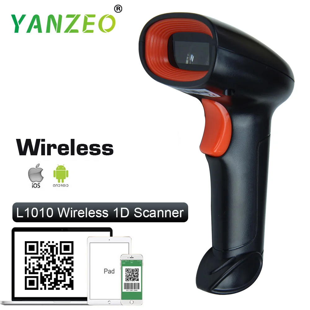 Беспроводной USB считыватель штрих кода Yanzeo 1D/2D QR PDF417 Ручной Bluetooth сканер для IOS Android