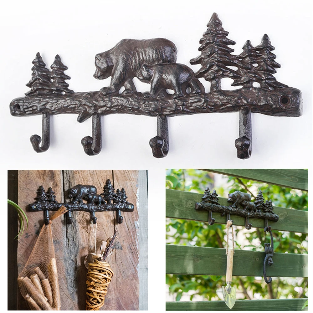 Vintage Rustic Cast Iron Bear Wall Hook for Wall Room Home ...