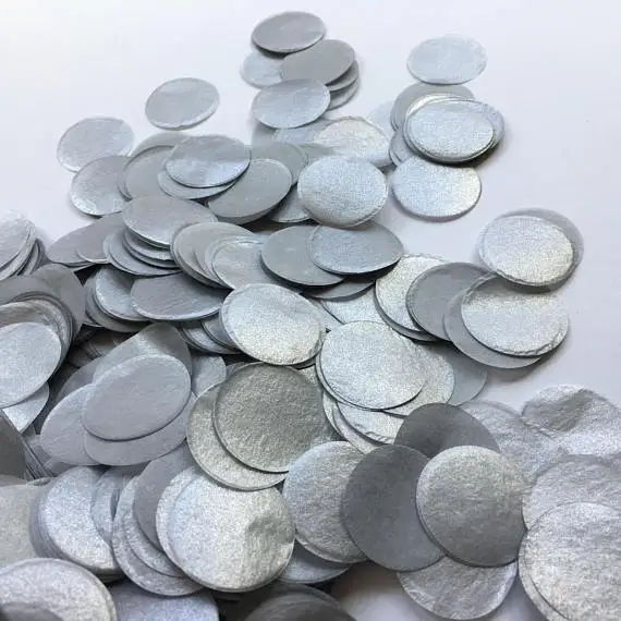 Серебро Конфетти из папиросной бумаги