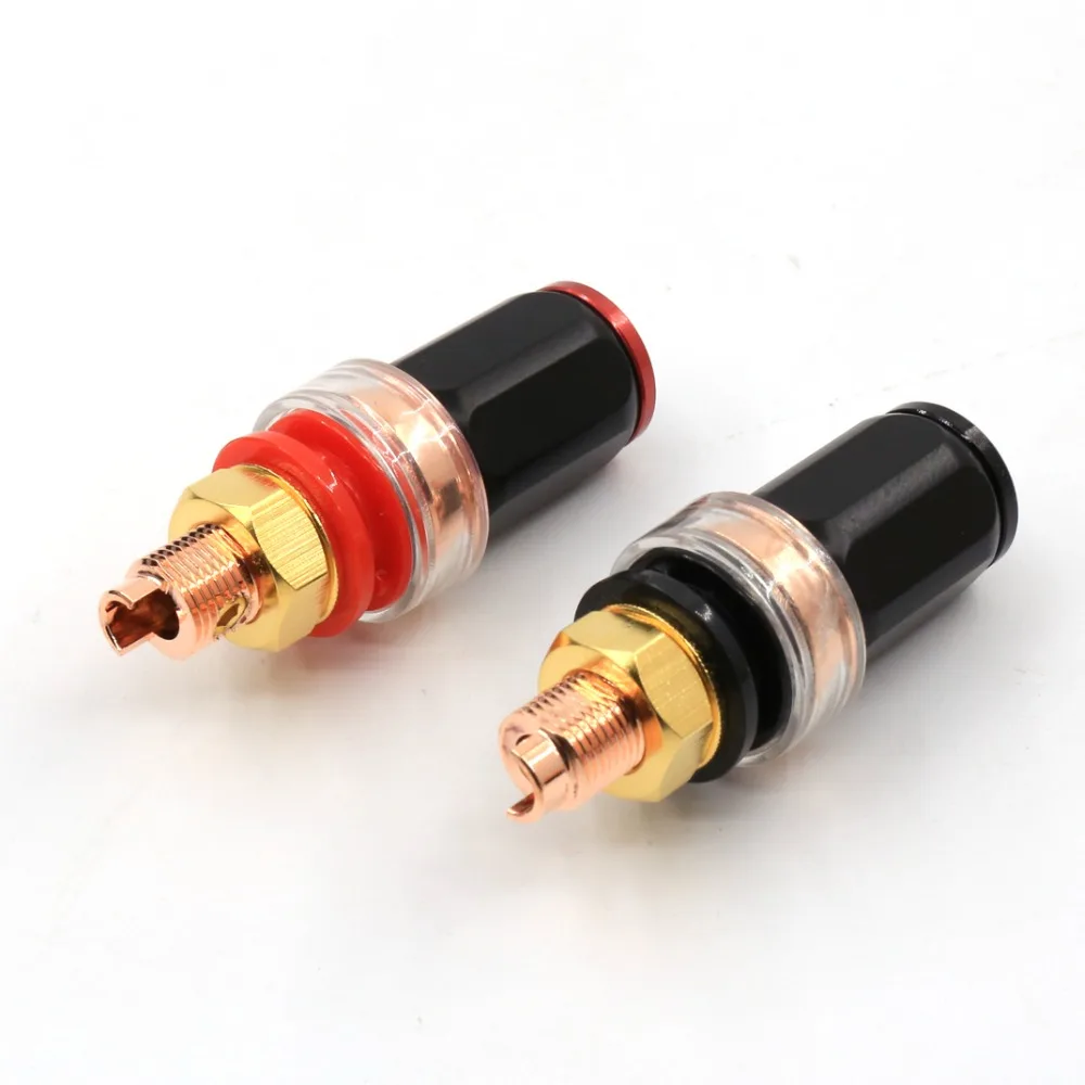 Amplificador de Áudio Terminal Binding Post 4mm Tomada Plugue Banana Conector Speaker Oi-end 4 Pcs - Image 3