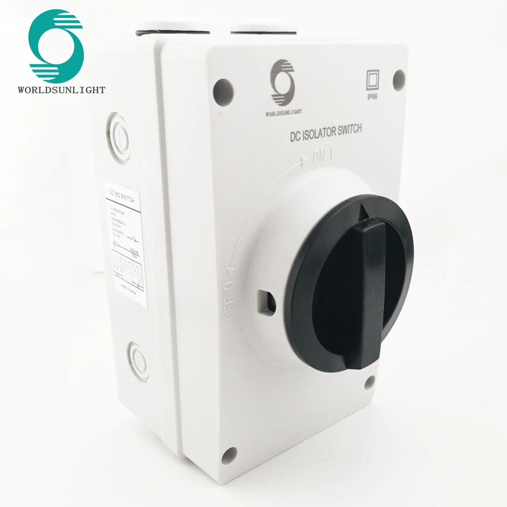 IP66 Worldsunlight на открытом воздухе 1500V 63A 4P солнечной фотоэлектрической изолятор постоянного тока размыкающий выключатель