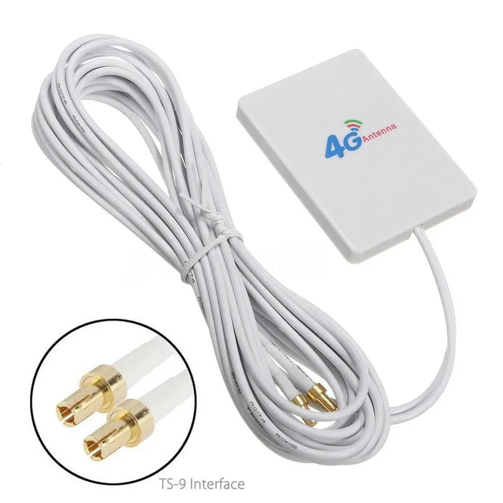 

28dBi 4G 3G LTE 2 x TS9 Broadband Antenna Signal Amplifier For Mobile Router Enhance Network Coverage AA4118