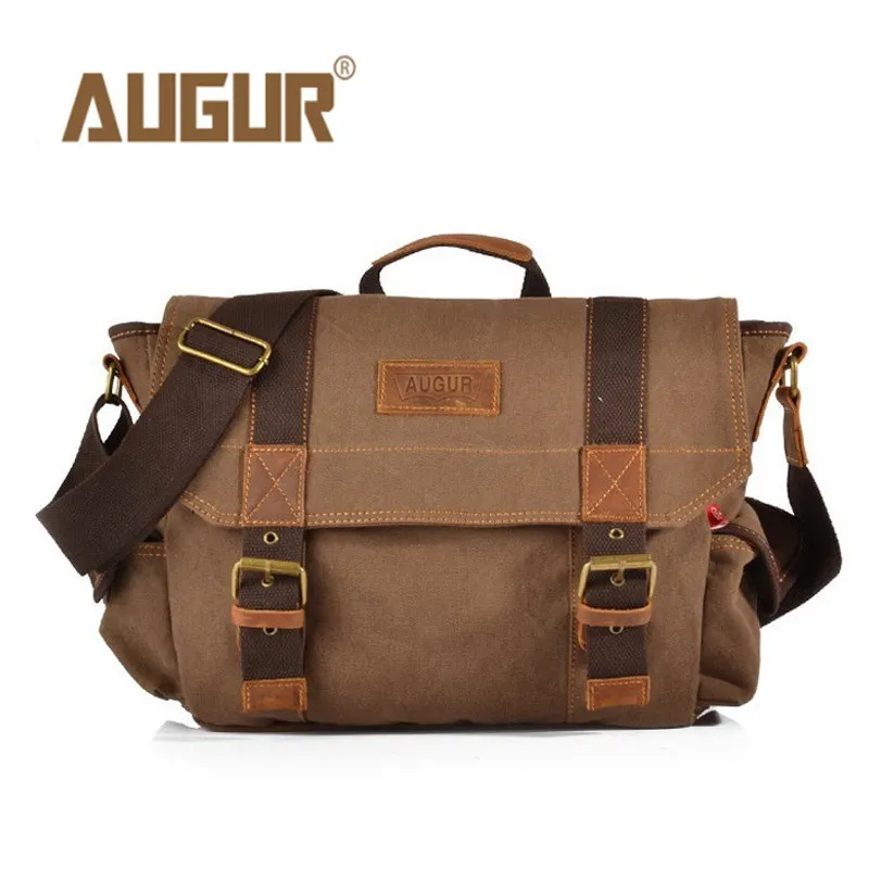 

AUGUR New Men Crossbody Bag Casual Travelling Male Vintage Canvas Men's Shoulder Bag Military Style High Quality Messenger Bag