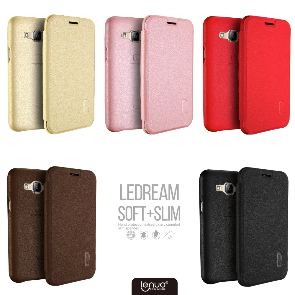  Case For Samsung Galaxy J3 Case Lenuo Ultra Thin Flip Cover Case Soft Leather Cell Phone Cases 