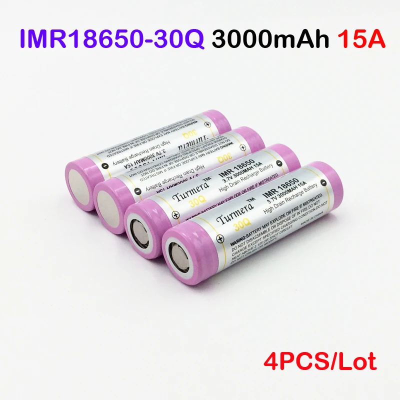 Аккумулятор 18650 inr18650 30q литий ионный аккумулятор 15а разрядка Vape мод и
