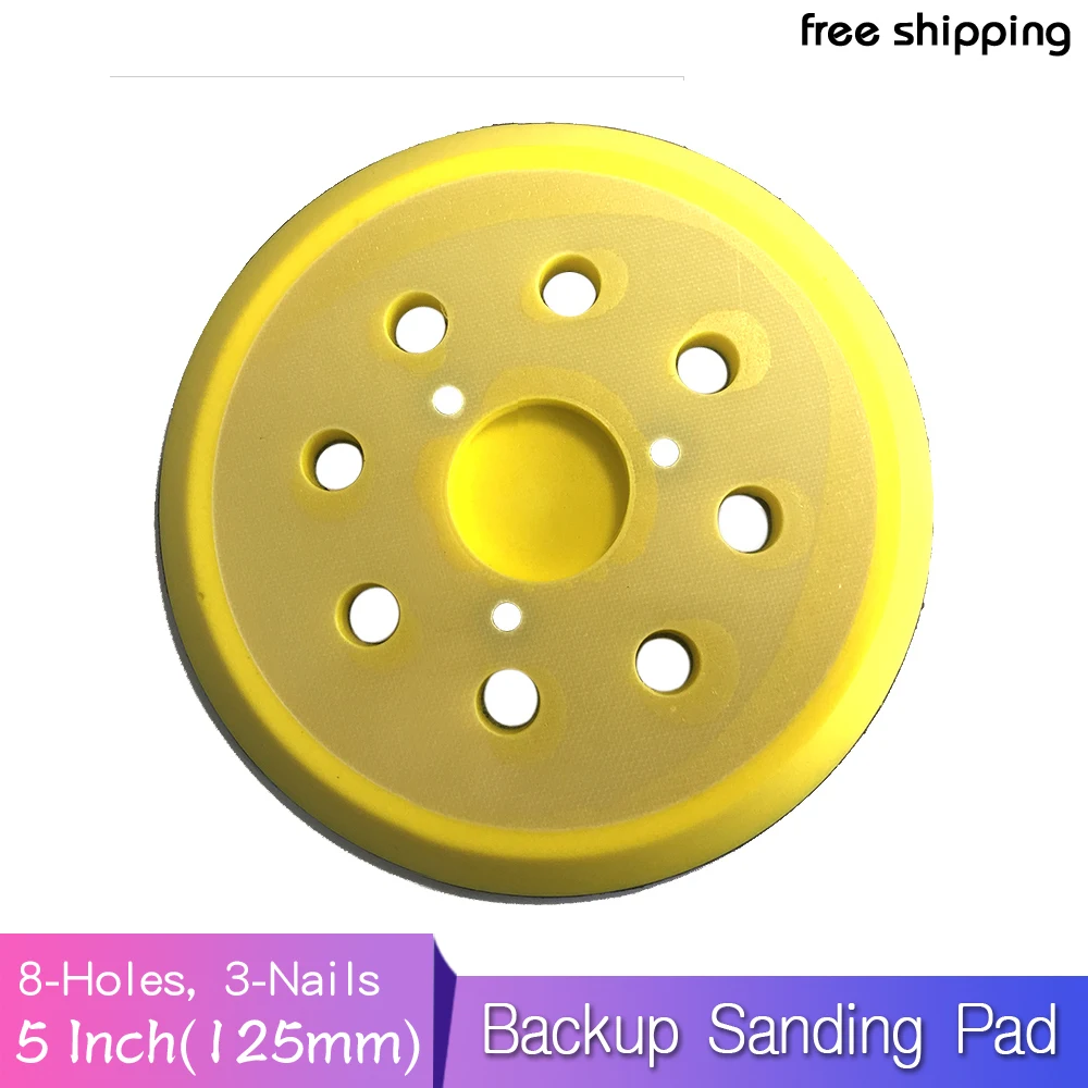 5 Inch Sanding Pad 3 Nails Sander Backing Pad For Hook And Loop Sanding