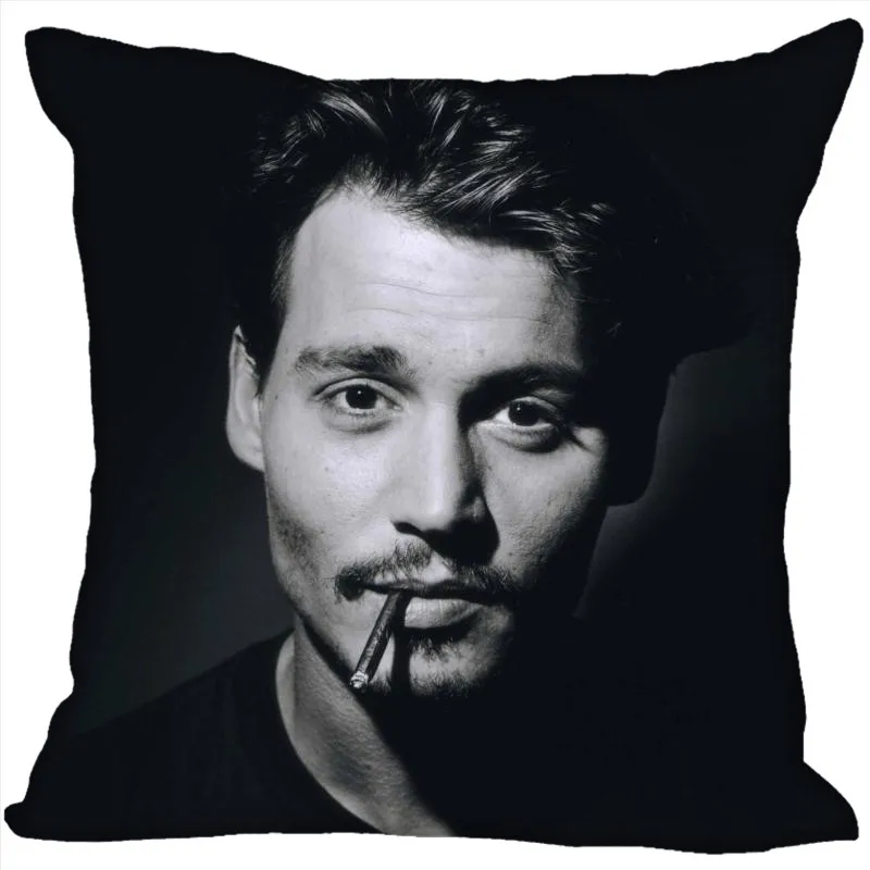 Пользовательские фильмы звезды наволочки на подушку с принтом «Johnny Depp» квадратная наволочка Рождество на молнии наволочка 40*40 см, 45*45 см(с одной стороны - Цвет: Pillowcase 3