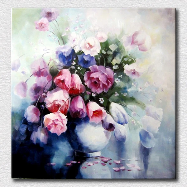 

Colorful flower oil painting reproduction handmade oil painting on canvas wall art for living room wall decoration