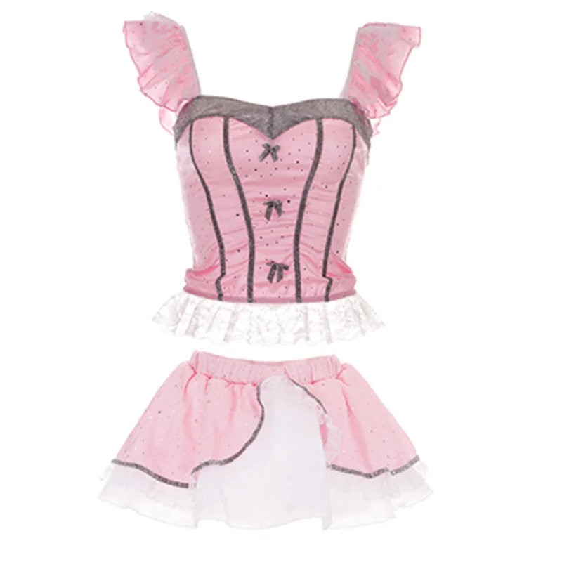 

Playful Cute Pink Bunny Girl Erotic Uniforms Slim dress up Waiter Set SM outfit Sexy Cosplay Costumes Lingerie 5pcs Clubwear