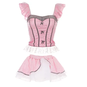 

Playful Cute Pink Bunny Girl Erotic Uniforms Slim dress up Waiter Set SM outfit Sexy Cosplay Costumes Lingerie 5pcs Clubwear