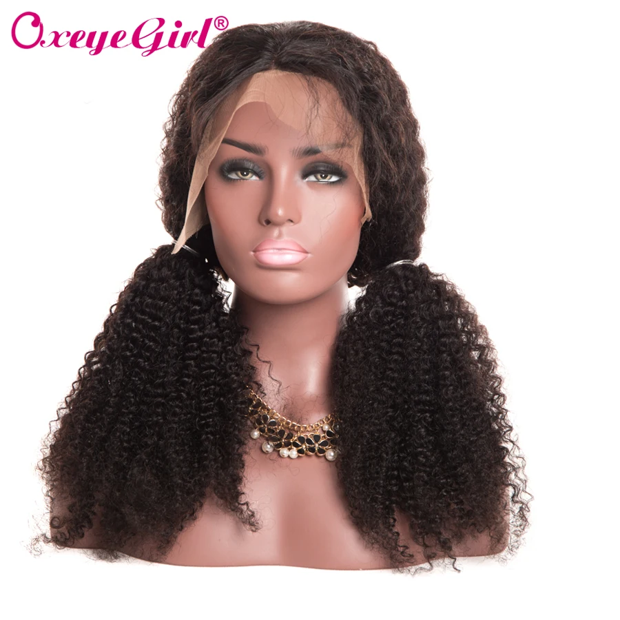 Kinky Culry Wig Malaysian Lace Front Human Hair Wigs With Baby Hair