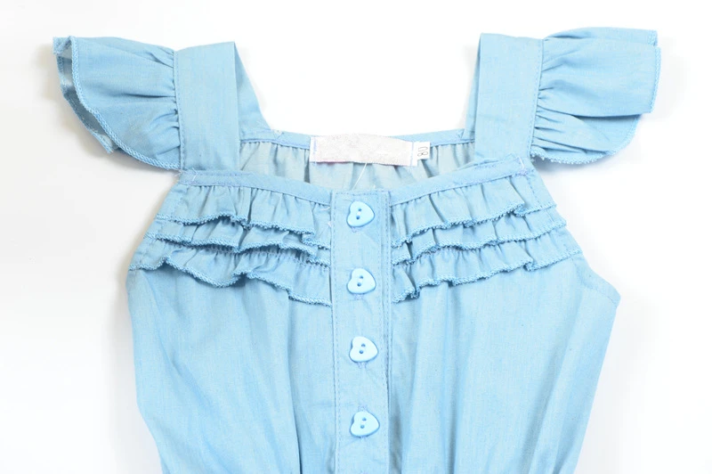 Yeedison Fashion Children Clothing For Girls 2018 Summer Baby Girl Romper Denim Sleeveless Toddler Jumpsuit Cotton Kids Clothes (9)