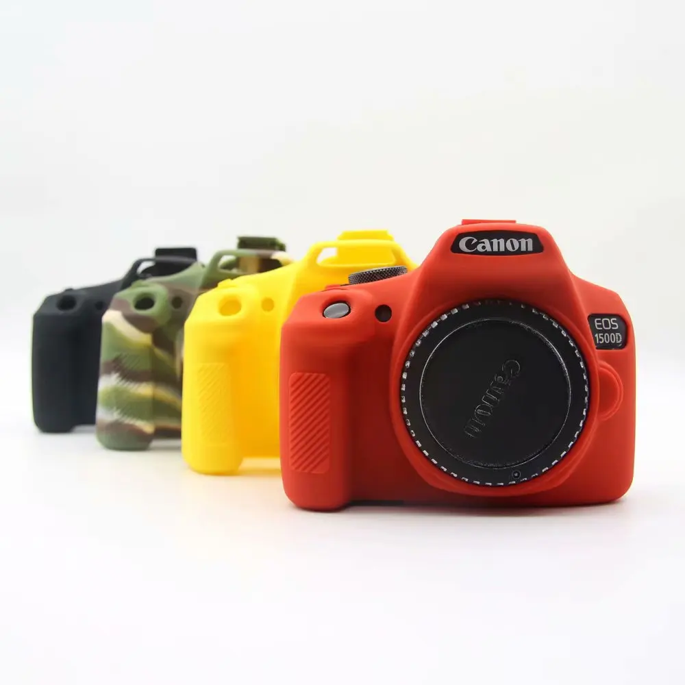 Силиконовая кожа брони чехол корпус протектор для Canon 1300D 1500D Rebel T6 Kiss X80 цифровая камера