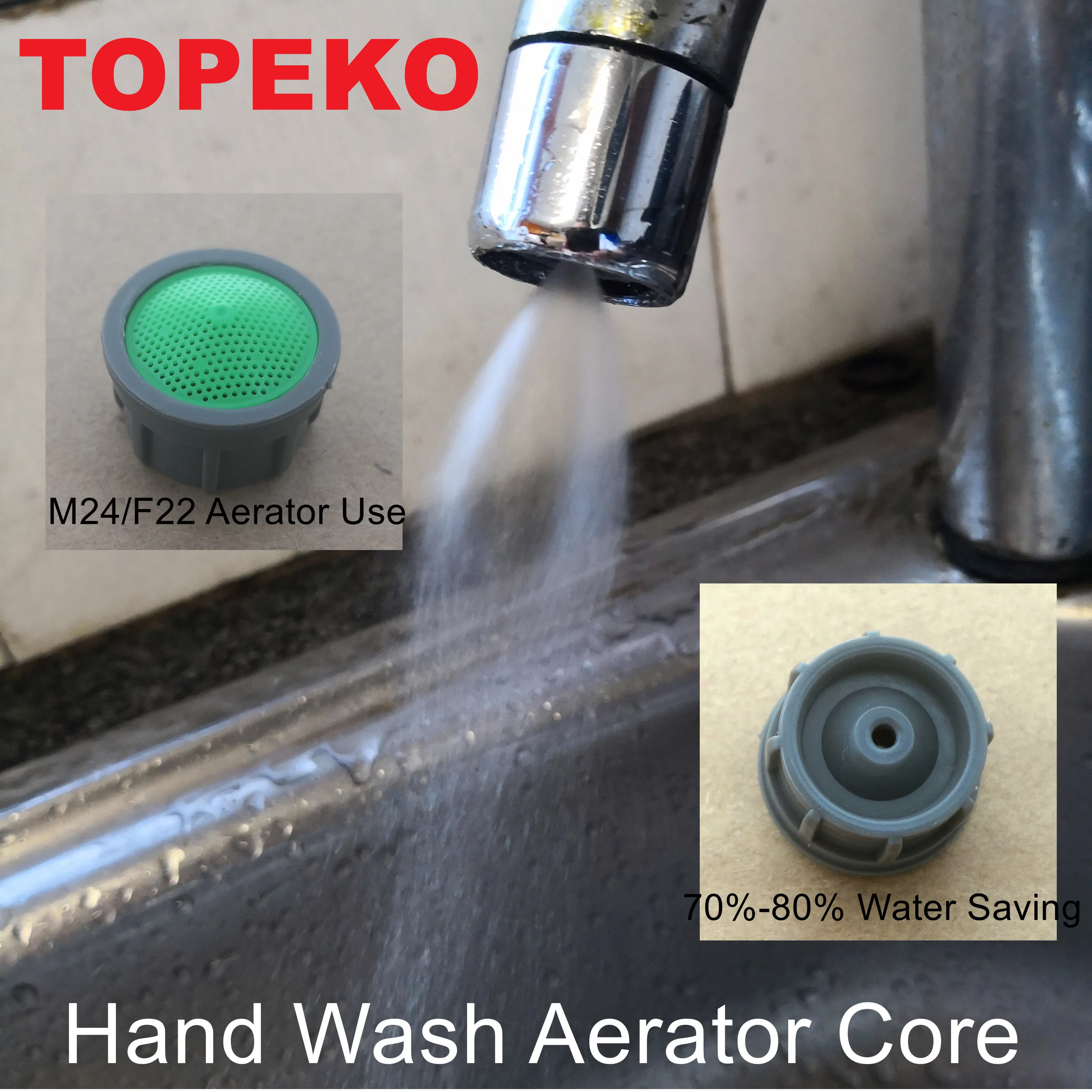 

Free Shipping-Water Saving Spray Hand Wash Aerator Core(TP-A10)-M24/F22 Aerator Use-30%-70% Money Saving